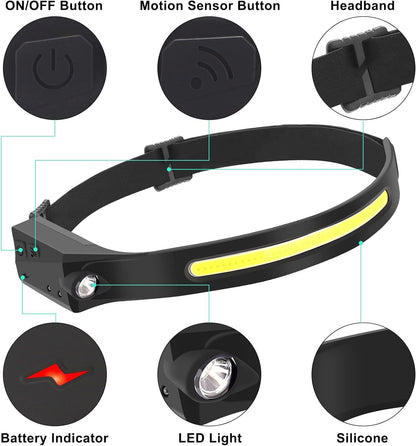LINTERNA FRONTAL LIGERA RECARGABLE