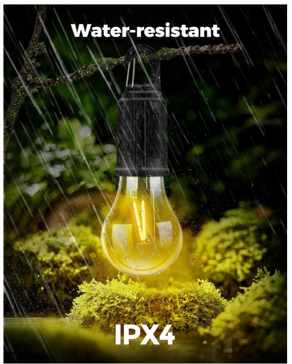 Linterna bombillo LED portátil recargable camping