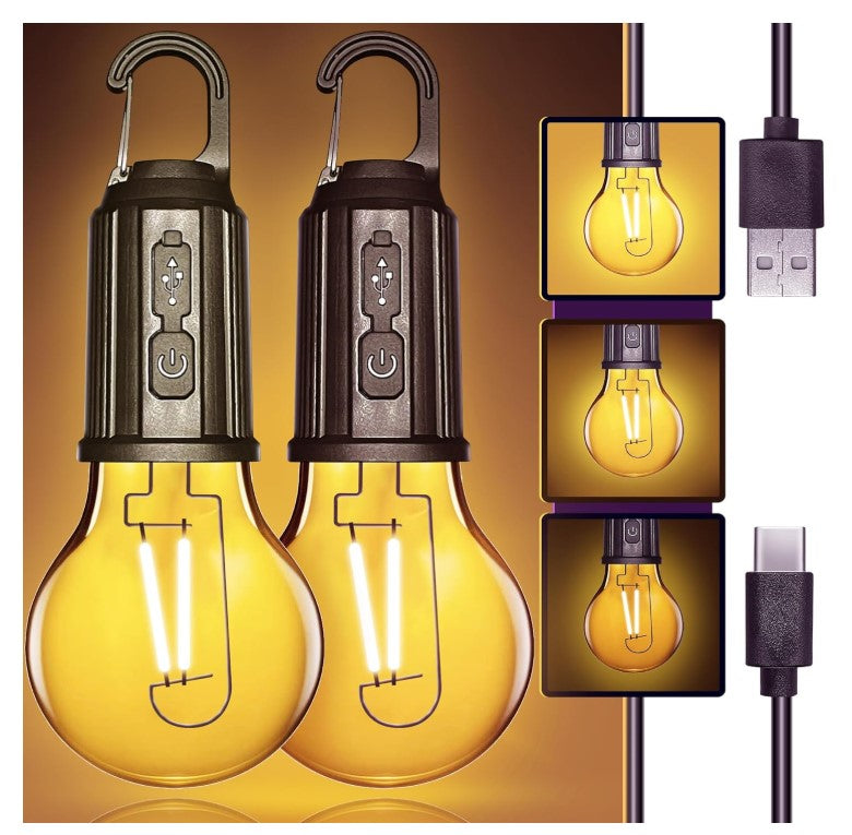 Linterna bombillo LED portátil recargable camping